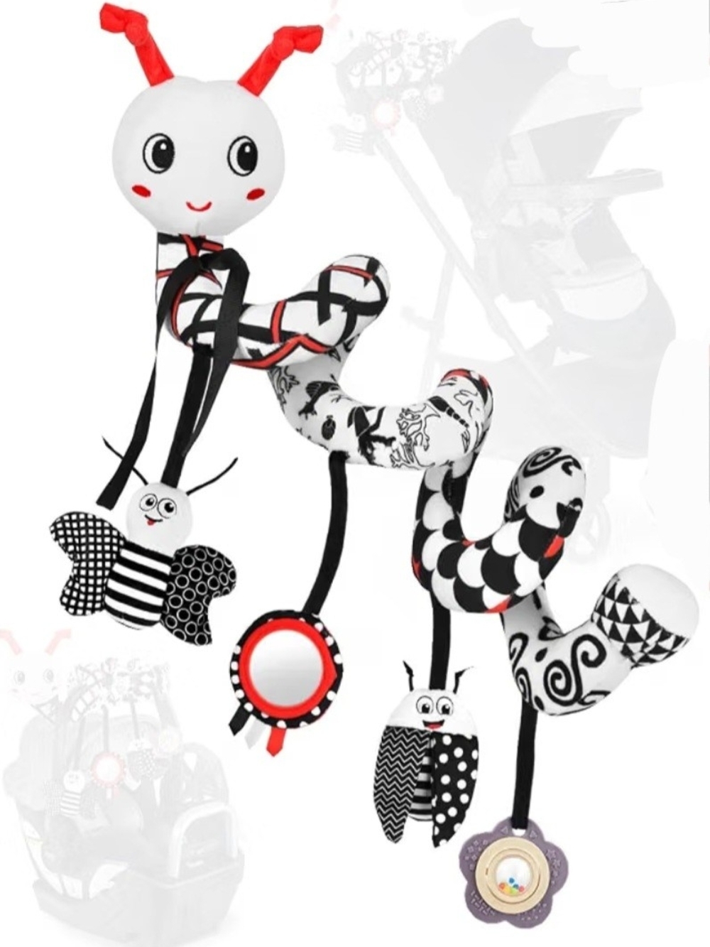 Baby Black & White Spiral Sensory Activity Toy